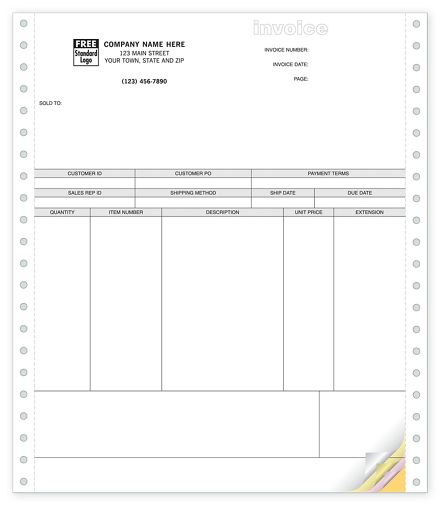 Product Invoices, Continuous, Classic