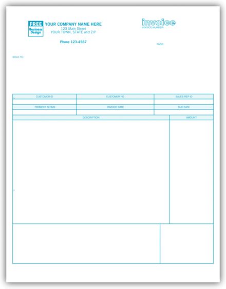Classic Laser/Inkjet Service Invoice
