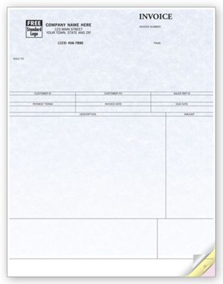 Service Invoices, Laser, Parchment 13344G
