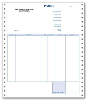 Continuous Invoice 13353