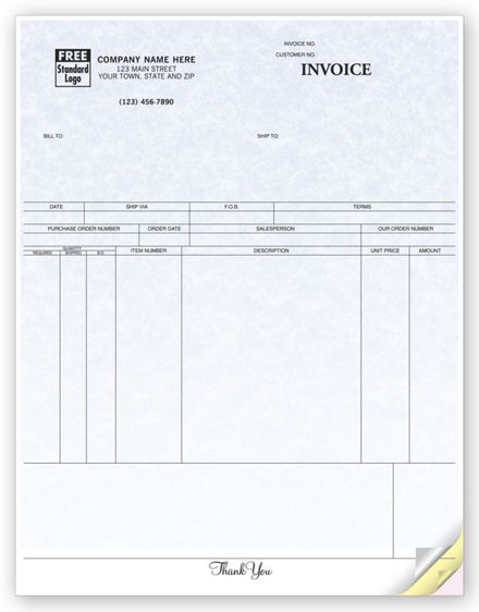 Invoices, Laser, Parchment