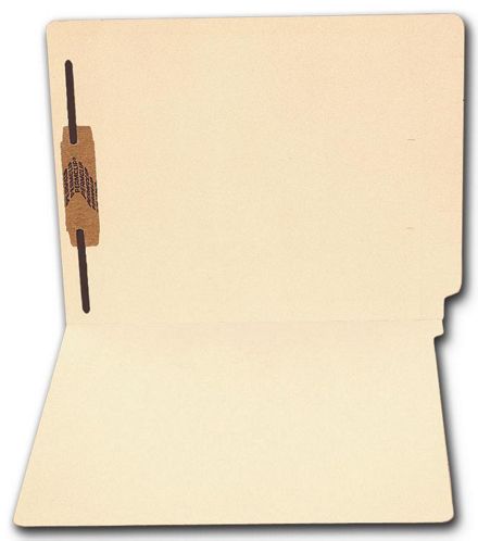 End Tab Full Cut Manila Folder, 11 pt, One Fastener