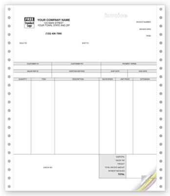 Product Invoices, Continuous, Classic 13477