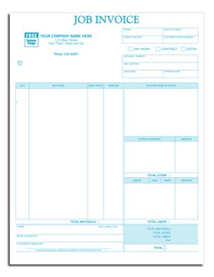 Classic Laser and Inkjet Job Invoice 13494
