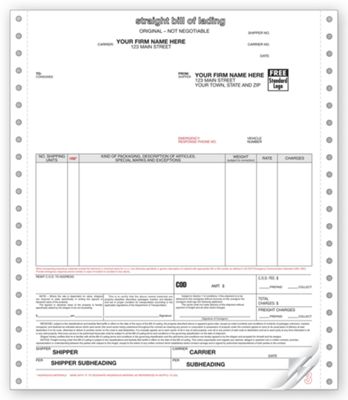Bills of Lading, Continuous 13650