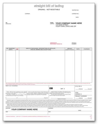 Laser Bill of Lading Form 13651
