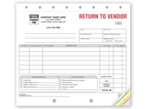 Return to Vendor Forms Sets