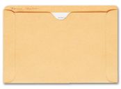 Straight Tab Card File Pocket, 5 1/2 x 8 1/8, Buff