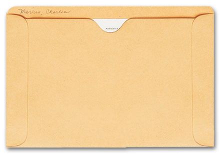 Straight Tab Card File Pocket, 5 1/2 x 8 1/8, Buff