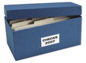 Set of 2 Cancelled Check Storage Boxes