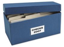 Set of 2 Cancelled Check Storage Boxes