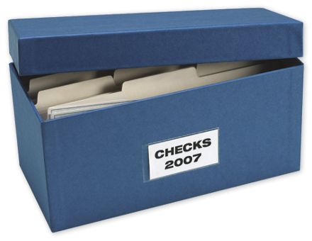 Set of 2 Cancelled Check Storage Boxes