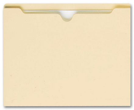 Top Tab Manila Pocket, 14 pt, 1 1/2 expansion