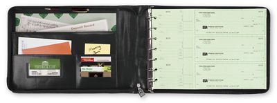 3 To a Page - Zippered Leather Look Vinyl Portfolio 1435N