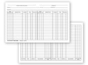 Account Record Billing Card, Double Entry