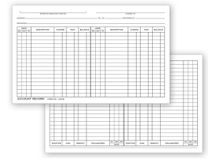 Account Record Billing Card, Double Entry