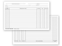 Account Record Billing Card, Single Entry