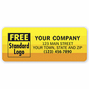 Advertising Labels, Yellow with Orange Sunset Shaded 1501