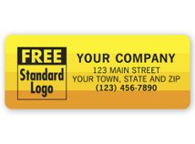 Advertising Labels, Yellow with Orange Sunset Shaded