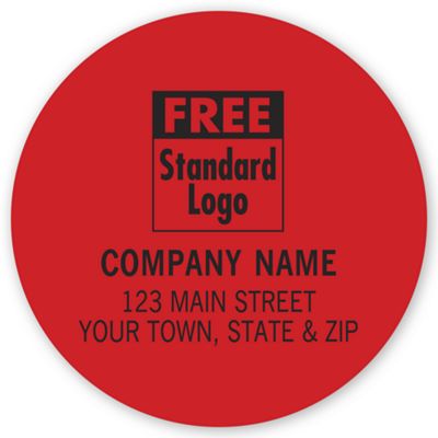 Red Circle Label 1504