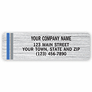 Advertising Labels, Chrome Poly with Blue/Gray Stripes 1508