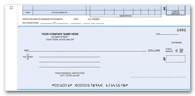 Payroll/Cash Disbursement Top Check