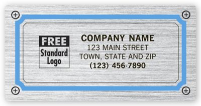 Advertising Labels, Brushed Chrome Poly Film