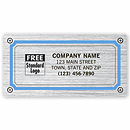 Advertising Labels, Brushed Chrome Poly Film 1510