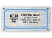 Advertising Labels, Brushed Chrome Poly Film