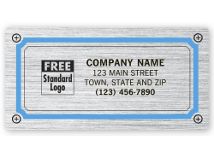 Advertising Labels, Brushed Chrome Poly Film