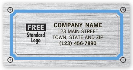 Advertising Labels, Brushed Chrome Poly Film