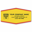 Tuff Shield Service Labels, Laminated , Yellow with Red 1511