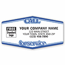Call For Service Tuff Shield Labels, White with Blue 1514