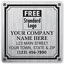 Weatherproof Plate Label, Brushed Silver Poly, 3 X 3 1520