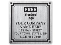 Weatherproof Plate Label, Brushed Silver Poly, 3 X 3