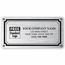 Weatherproof Plate Label, Brushed Silver Poly, 4 X 2 1521