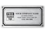 Weatherproof Plate Label, Brushed Silver Poly, 4 X 2