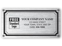 Weatherproof Plate Label, Brushed Silver Poly, 4 X 2