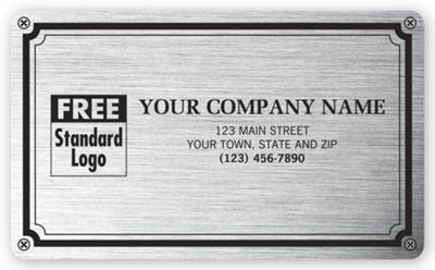 Weatherproof Plate Label, Brushed Silver Poly, 5 X 3 1522