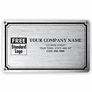 Weatherproof Plate Label, Brushed Silver Poly, 5 X 3 1522