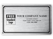 Weatherproof Plate Label, Brushed Silver Poly, 5 X 3