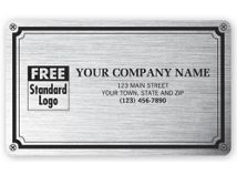 Weatherproof Plate Label, Brushed Silver Poly, 5 X 3