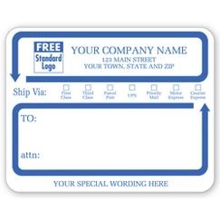 Jumbo Mailing Labels w/ Ship Via Check Boxes, Padded
