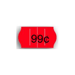 Neon Red METO 1-Line Pricing Label