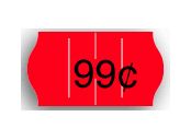 Neon Red METO 1-Line Pricing Label