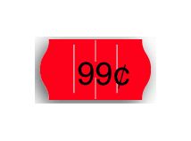 Neon Red METO 1-Line Pricing Label
