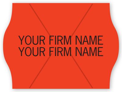 METO 2-Line Pricing Labels, Roll, Neon Red 1574