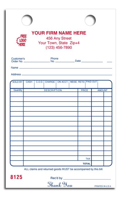Register Forms, Classic, Cash & Charge