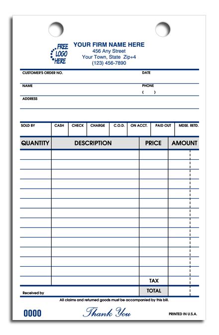 Register Forms, Cash & Charge