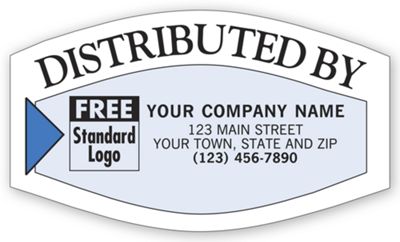Distributed By Service Labels, White/Blue 1590